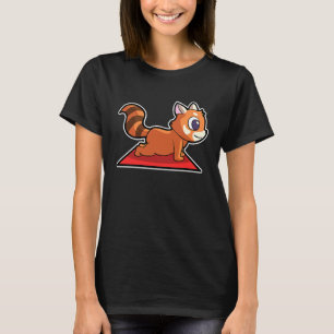 Roter Panda Yoga-Übungen Sport Gymnastik Ohm Herzs T-Shirt