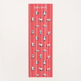 Roter Panda-Yogamatte mit individuellem Namen auf  Yogamatte