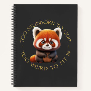 Roter Panda zu stubborn, um zu seltsam aufzuhören, Notizblock