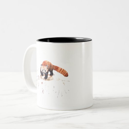 ROTER PANDA ZWEIFARBIGE TASSE (Vorderseite Links)
