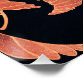 Roter Papagei am Zweig eines Baumes Poster (Ecke)