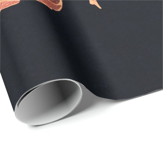 Roter Papagei am Zweig eines Baumes von Ito Jakuch Geschenkpapier (Rolleneckpunkt)