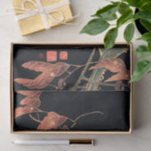 Roter Papagei am Zweig eines Baumes von Ito Jakuch Seidenpapier (Geschenk)