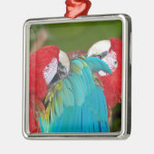 Roter Papagei Ornament Aus Metall (Links)