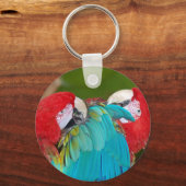 Roter Papagei Schlüsselanhänger (Vorderseite)