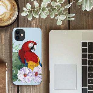 Roter Papagei Tropischer Vogelsittich Case-Mate iPhone Hülle