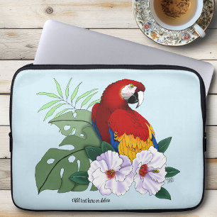 Roter Papagei Tropischer Vogelsittich Laptopschutzhülle