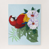 Roter Papagei Tropischer Vogelsittich Puzzle (Vertikal)