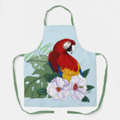Roter Papagei Tropischer Vogelsittich Schürze (Vorderseite)