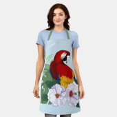 Roter Papagei Tropischer Vogelsittich Schürze (Getragen)