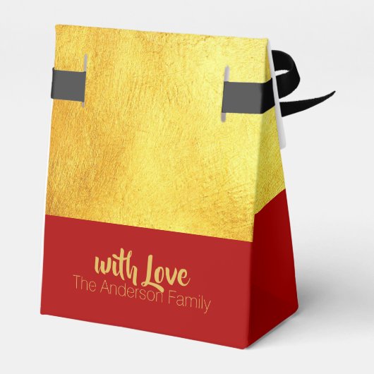 Roter Paperschnitt 2019 Gastgeschenk Box Zelt Geschenkschachtel (Rückseite)