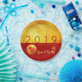 Roter Paperschnitt 2019 Party Papierplatte Pappteller (Party)