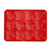 Roter Paperschnitt-Kalender 2017 Magnet 2 (Horizontal)