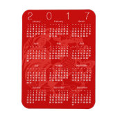 Roter Paperschnitt-Kalender 2017 Magnet 2 (Vertikal)