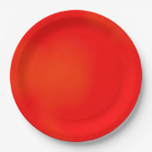 Roter Pappteller auf weißem Hintergrund (Vorderseite)