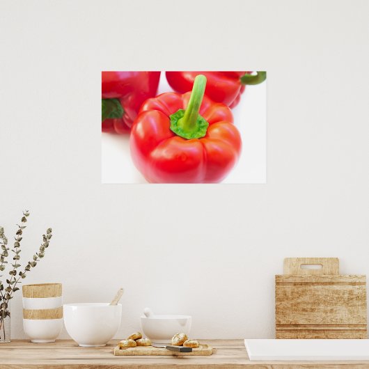 Roter Paprika Poster (Küche)
