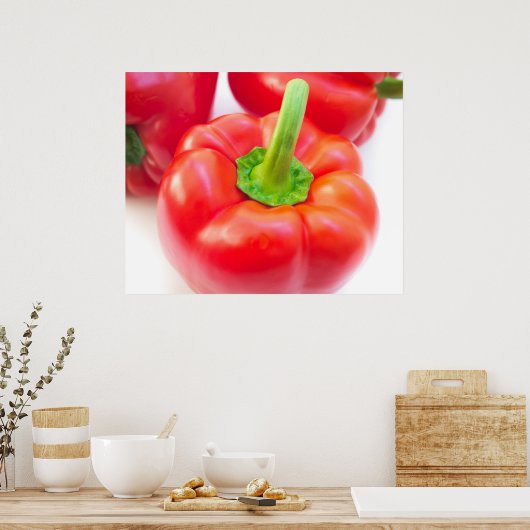 Roter Paprika Poster (Küche)