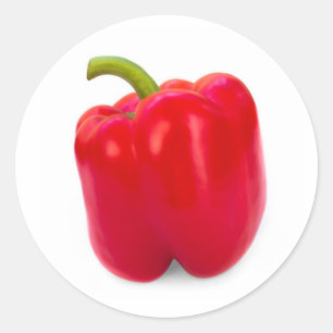 Roter Paprika Runder Aufkleber
