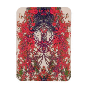 Roter Paradiesvogel Magnet
