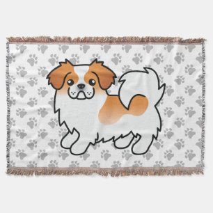 Roter Parti-Farben Tibetan Spaniel Süßer Cartoon-H Decke