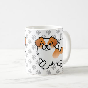 Roter Parti-Farben Tibetan Spaniel Süßer Cartoon-H Kaffeetasse