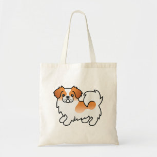 Roter Parti-Farben Tibetan Spaniel Süßer Cartoon-H Tragetasche