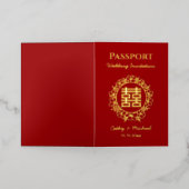 Roter Pass Logo chinesische Hochzeitseinladung (Äußere Ablage)