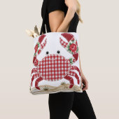 Roter Patchwork-Quilt-Krebs Tasche (Von Nahem)