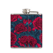 Roter Peelinggarten auf dunkelblau Flachmann (Rückseite)