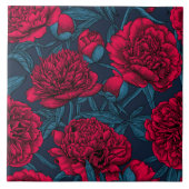 Roter Peelinggarten auf dunkelblau Fliese (Vorderseite)