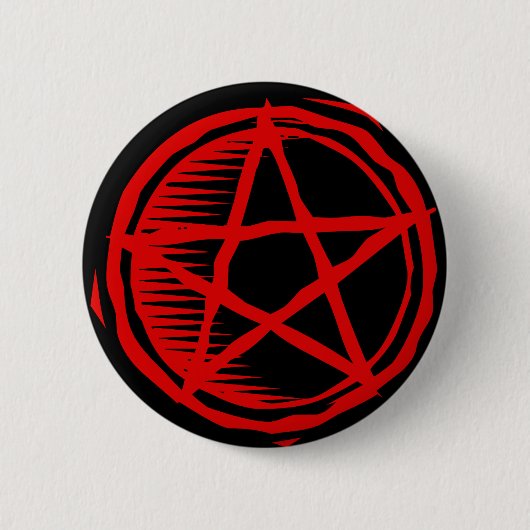 Roter Pentagram Button (Vorderseite)