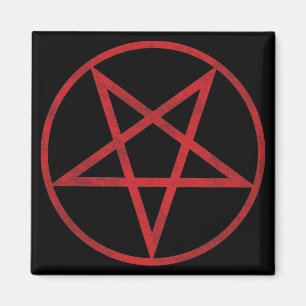 Roter Pentagram Magnet