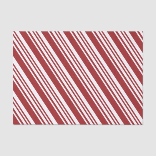 Roter Peppermint Streifen Seidenpapier (Vorderseite)