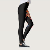 Roter Perlen-Chinese-Drache Leggings (Rechts)