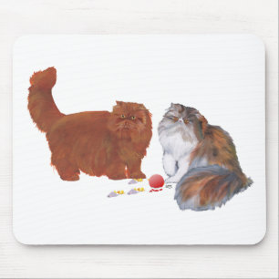 Roter Perser und Calico Perser m/Schmuck Mousepad