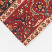 Roter persischer Teppich aus Maschhad Fleecedecke (Ecke)