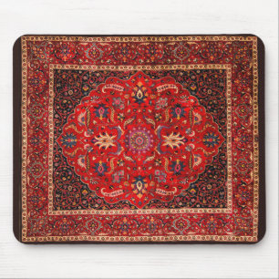 Roter persischer Teppich aus Maschhad Mousepad