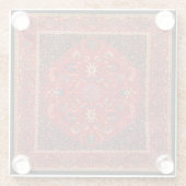 Roter persischer Teppich aus Mashhad Untersetzer (Rückseite)
