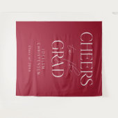 Roter Personalisierter Beifall für den Hintergrund Wandteppich (Vorderseite (Horizontal))