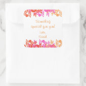 Roter personalisierter Geschenk-mit Quadratischer Aufkleber (Tasche)