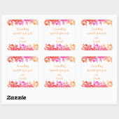 Roter personalisierter Geschenk-mit Quadratischer Aufkleber (Blatt)