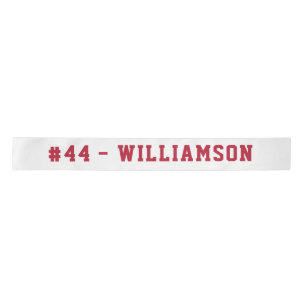 Roter Personalisierter Name und Nummer Homecoming Satinband