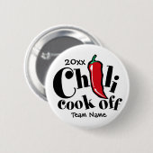 Roter Pfeffer-Chili-Koch weg vom Wettbewerb Button (Vorne & Hinten)