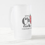 Roter Pfeffer-Chili-Koch weg vom Wettbewerb Mattglas Bierglas (Vorderseite Links)