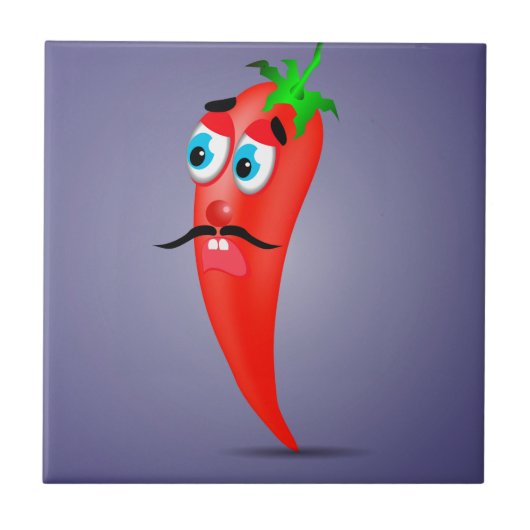 Roter Pfeffer Fliese (Vorderseite)