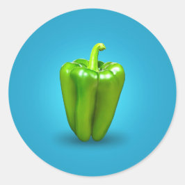 Roter Pfeffer Klassischer Rundkleber Runder Aufkleber