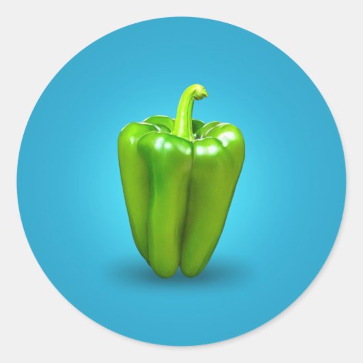Roter Pfeffer Klassischer Rundkleber Runder Aufkleber (Vorderseite)