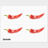 Roter Pfeffer Rechteckiger Aufkleber (Blatt)
