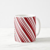 Roter Pfefferminz-Streifen Kaffeetasse (VorderseiteRechts)