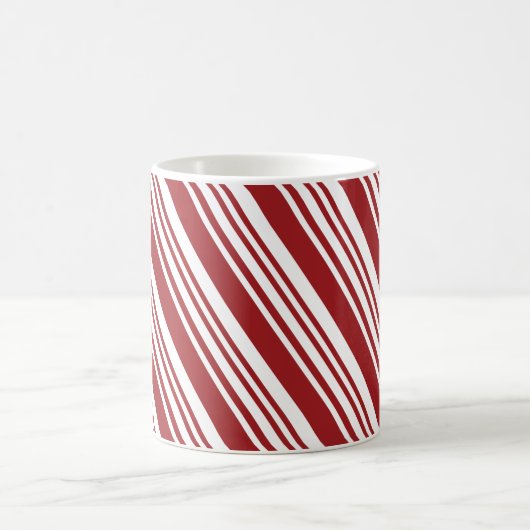 Roter Pfefferminz-Streifen Kaffeetasse (Mittel)